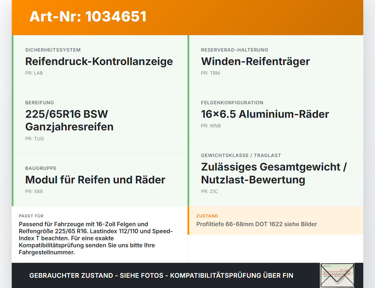 Chrysler Grand Voyager V 08-10 2x Reifen Ganzjahresreifen Maxxis 225/65R16 112/110T 6.65-6.85mm Chrysler Grand... Vorschau 3