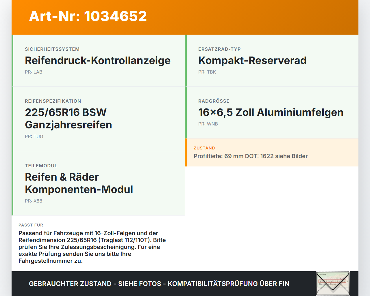 Chrysler Grand Voyager V 08-10 1x Reifen Ganzjahresreifen Maxxis 225/65R16 112/110T 6.90mm Chrysler Grand Voyager V... Vorschau 3