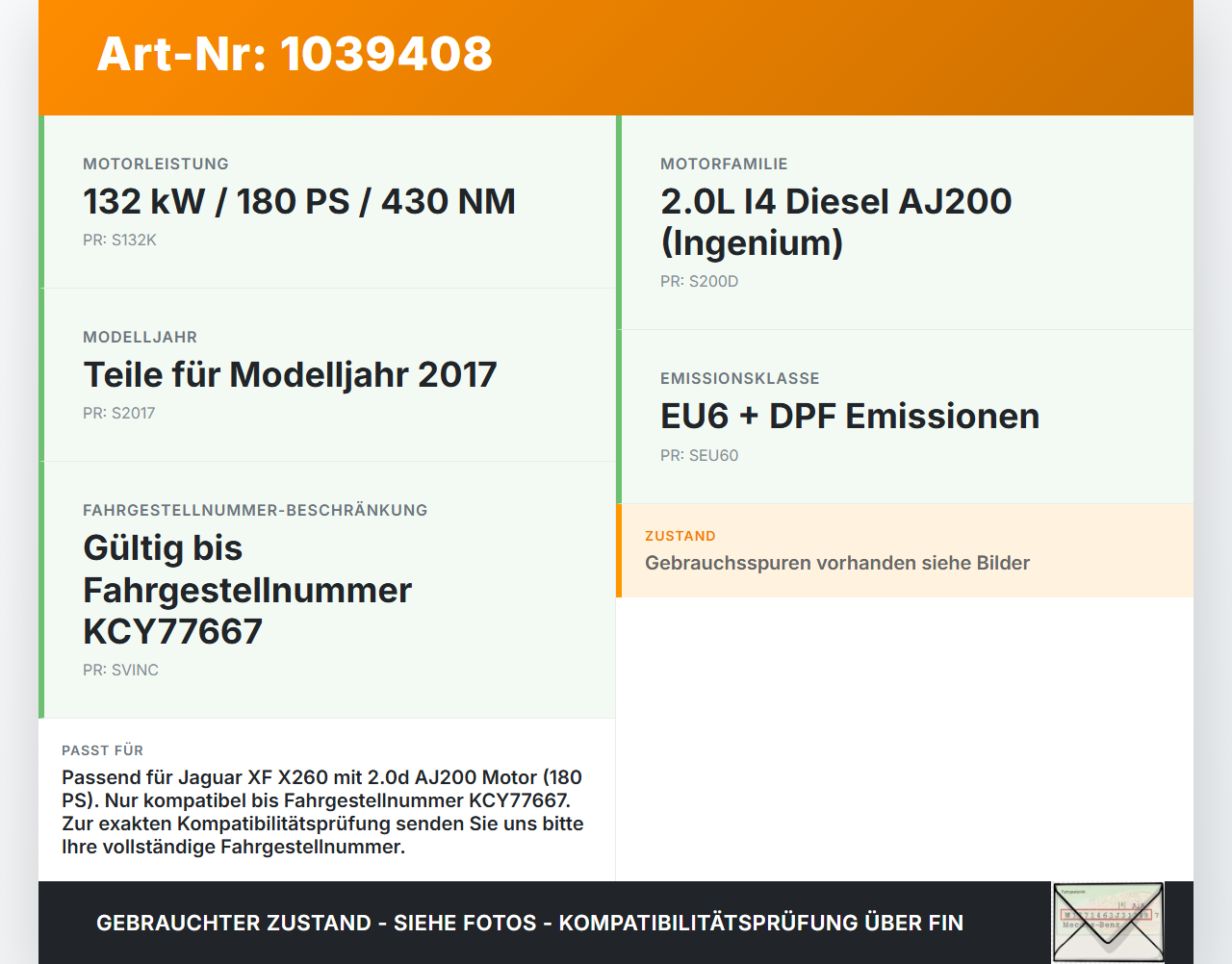 Jaguar XF X260 15-20 2,0d 132KW Magnetventil Nockenwellenverstellung Ventil Jaguar XF X260 15-20 20.06.2017... Vorschau 3