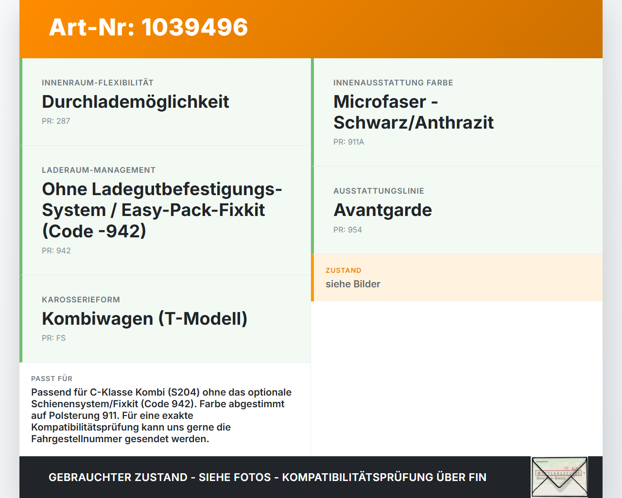 Mercedes W204 S204 C250 07-14 Kombi Kofferraummatte Kofferraum Einlegeboden Mercedes W204 S204 C250 07-14... Vorschau 3