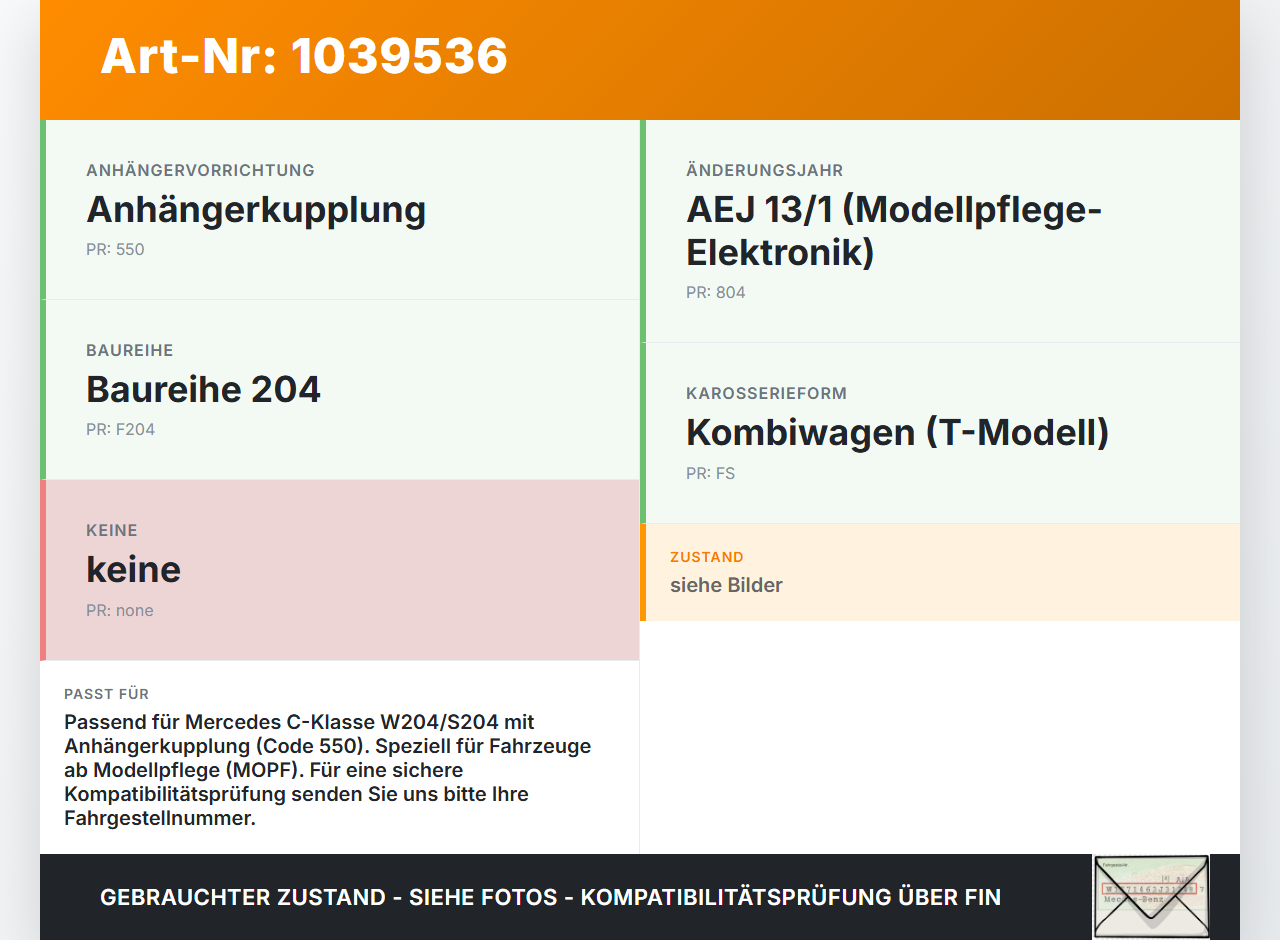 Mercedes W204 S204 C250 07-14 Steuergerät ECU Modul SG für AHK Anhängerkupplung Mercedes W204 S204 C250 07-14... Vorschau 3