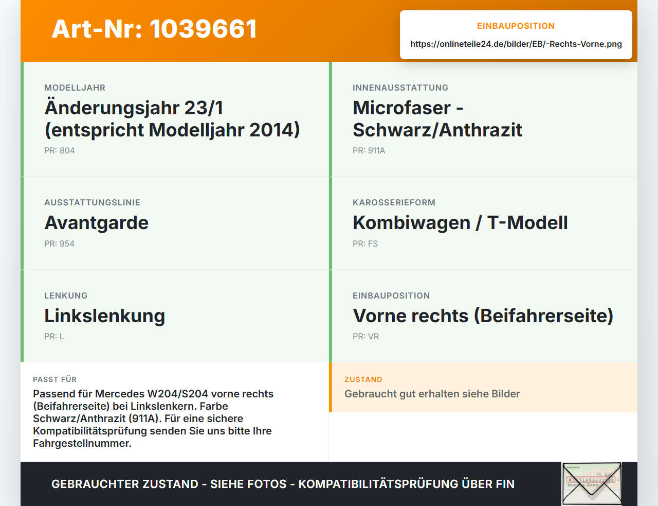 Mercedes W204 S204 C250 07-14 Kombi Fensterheberschalter Schalter Rechts Vorne Mercedes W204 S204 C250 07-14... Vorschau 3