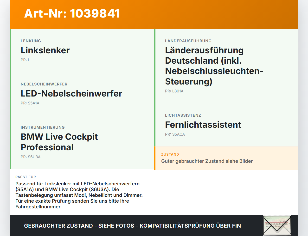 BMW G21 320dx 3er 19-22 Schalter Beleuchtung Modi Nebelschein- Nebelschlusslicht Dimmer BMW G21 320dx 3er 19-22... Vorschau 3
