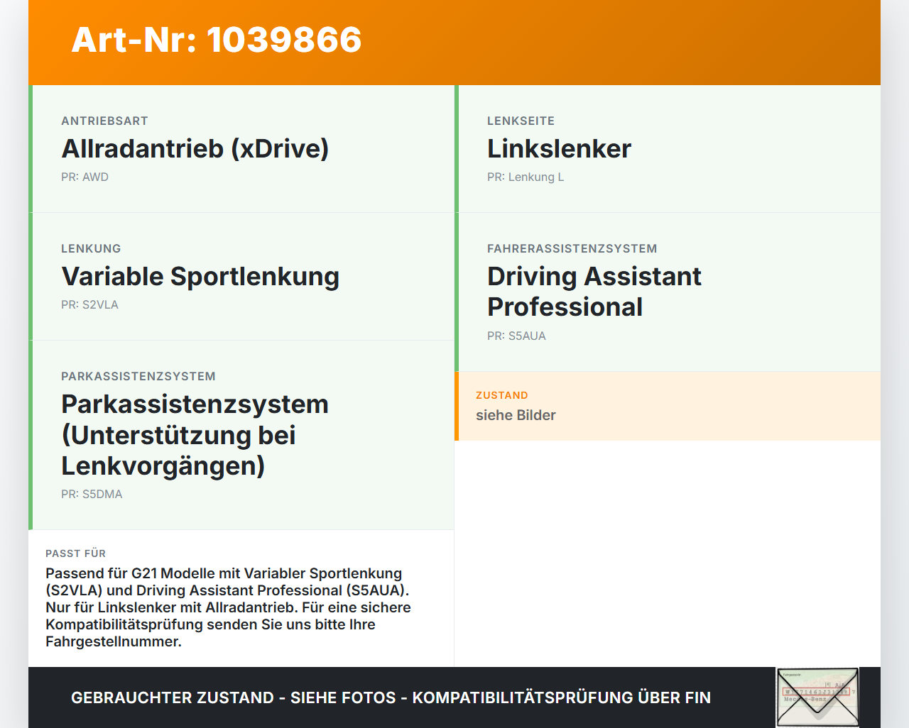 BMW G21 320dx 3er 19-22 Steuergerät ECU Modul für Servolenkung BMW G21 320dx 3er 19-22 17.09.2020 34509500026... Vorschau 3