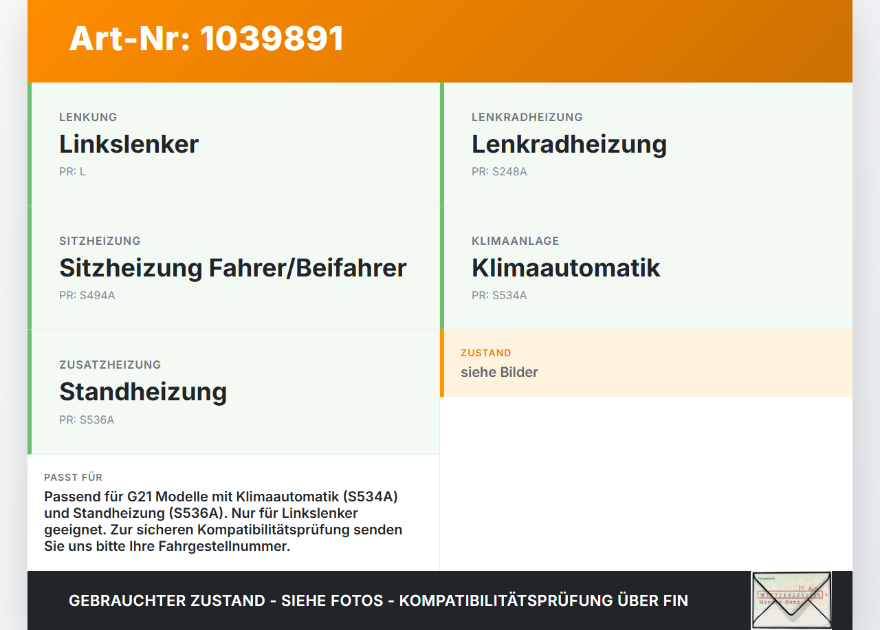 BMW G21 320dx 3er 19-22 Steuergerät ECU Modul SG Klimaregeleinheit BMW G21 320dx 3er 19-22 17.09.2020 1518367... Vorschau 3