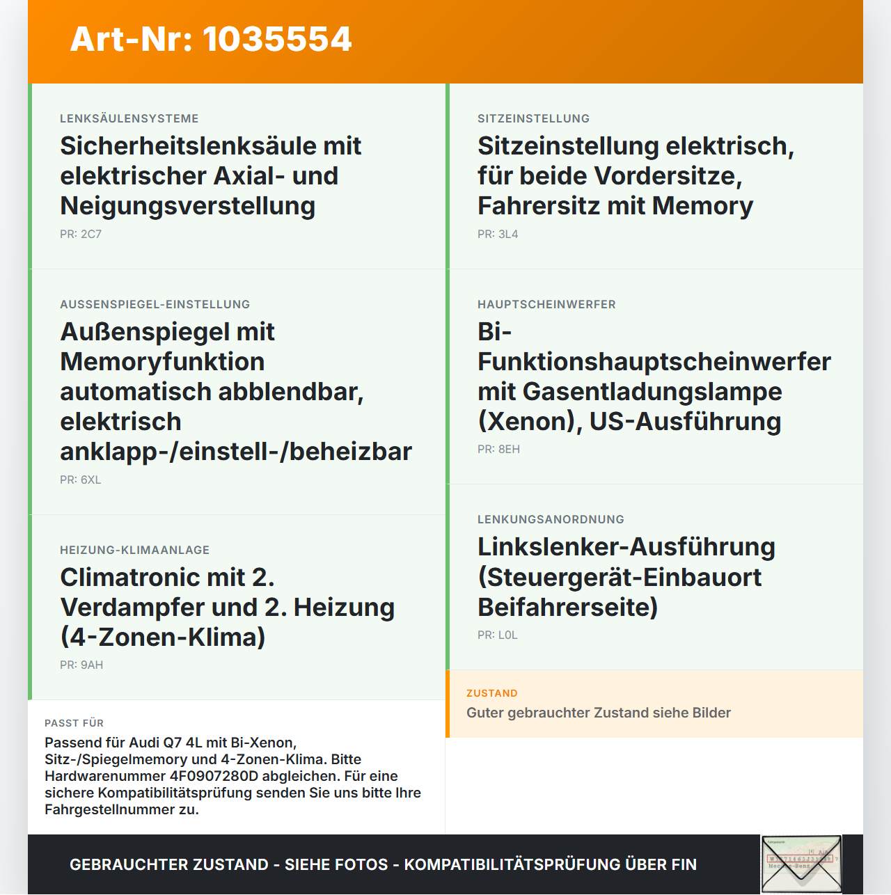 Audi Q7 4L 09-15 Steuergerät SG ILM Beifahrer Bordnetz Audi Q7 4L 09-15 22.10.2012 4F0907280B 4F0907280D 4F0910280... Vorschau 3