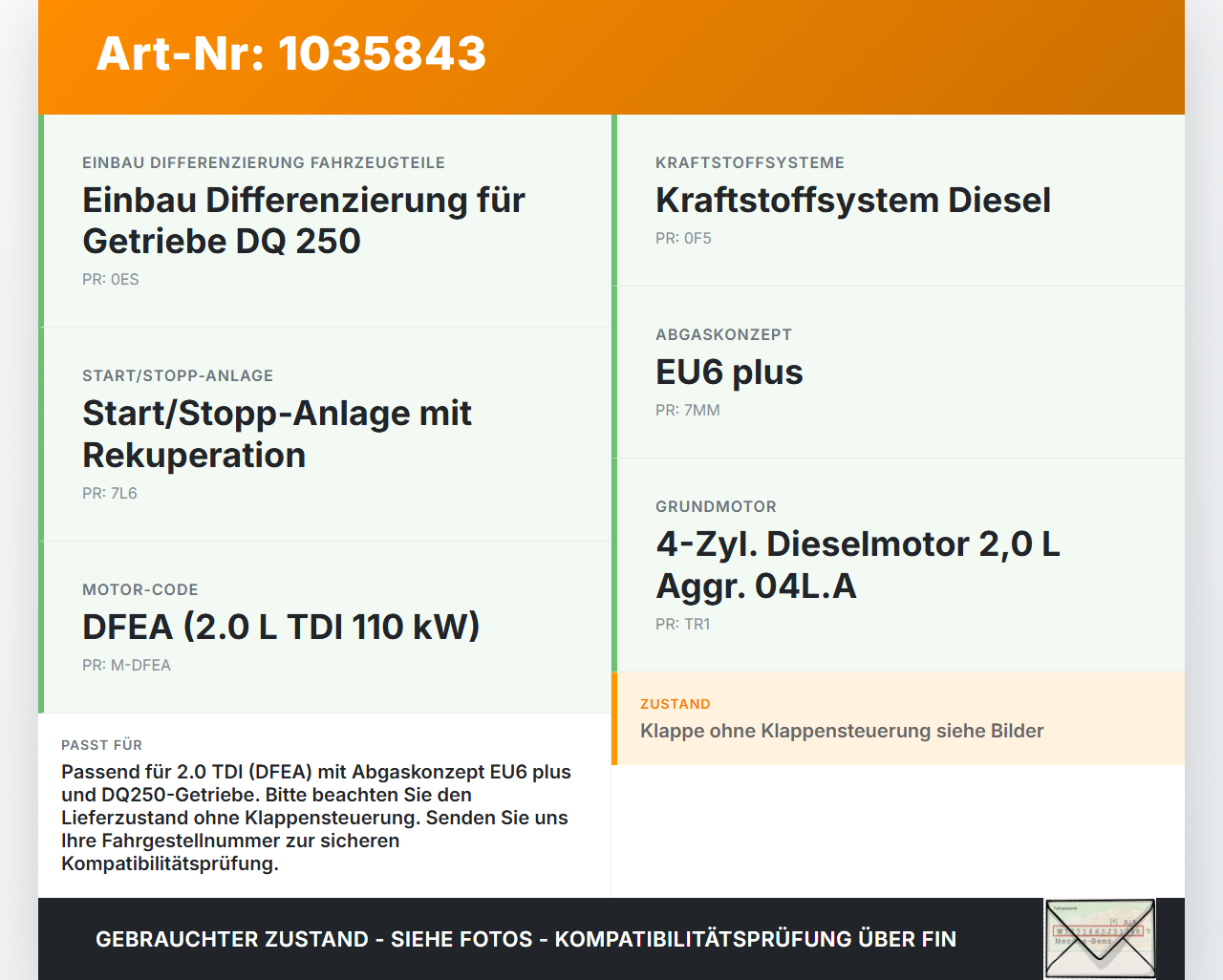 VW Touran II 5T 15-22 2,0 110KW Partikelfilter Katalysator Flexrohr Abgasklappe VW Touran II 5T 15-22 11.03.2016... Vorschau 3