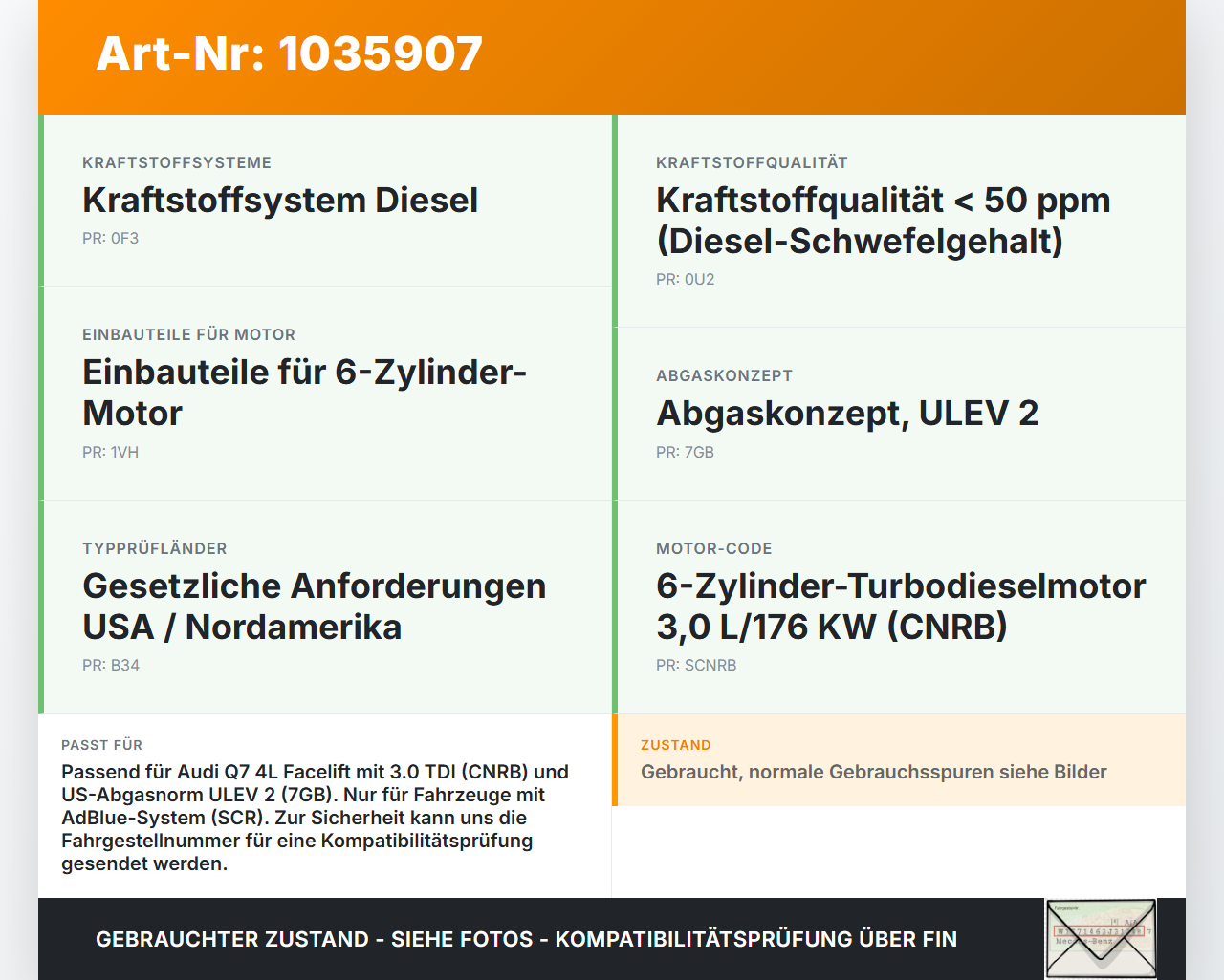 Audi Q7 4L 09-15 TDI 3,0 176KW AdBlue Pumpe Fördermodul SCR Dosierpumpe für DEF Exhaust Emissions Audi Q7 4L 09-15... Vorschau 3