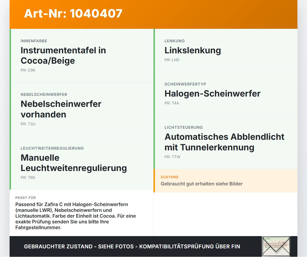 Opel Zafira C 11-16 Lichtschalter Schalter Dimmer LWR Opel Zafira C 11-16 16.10.2014 13294825 13301839 gebraucht Vorschau 3