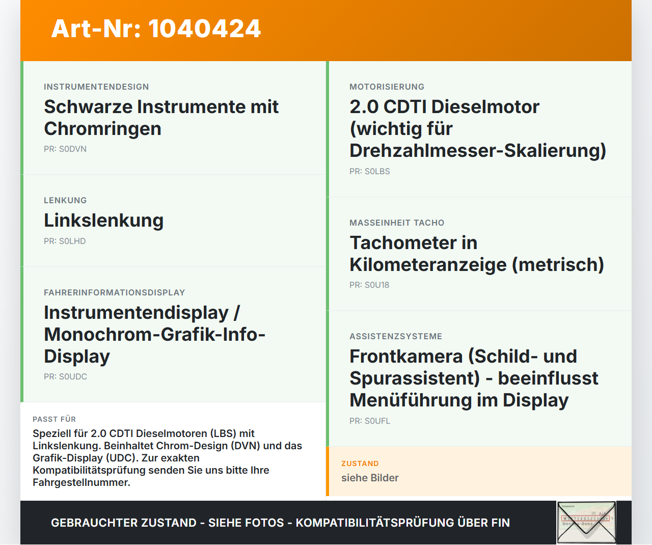 Opel Zafira C 11-16 CDTi 2,0 121KW Kombiinstrument Tacho Opel Zafira C 11-16 16.10.2014 13460581 600775881 gebraucht Vorschau 3