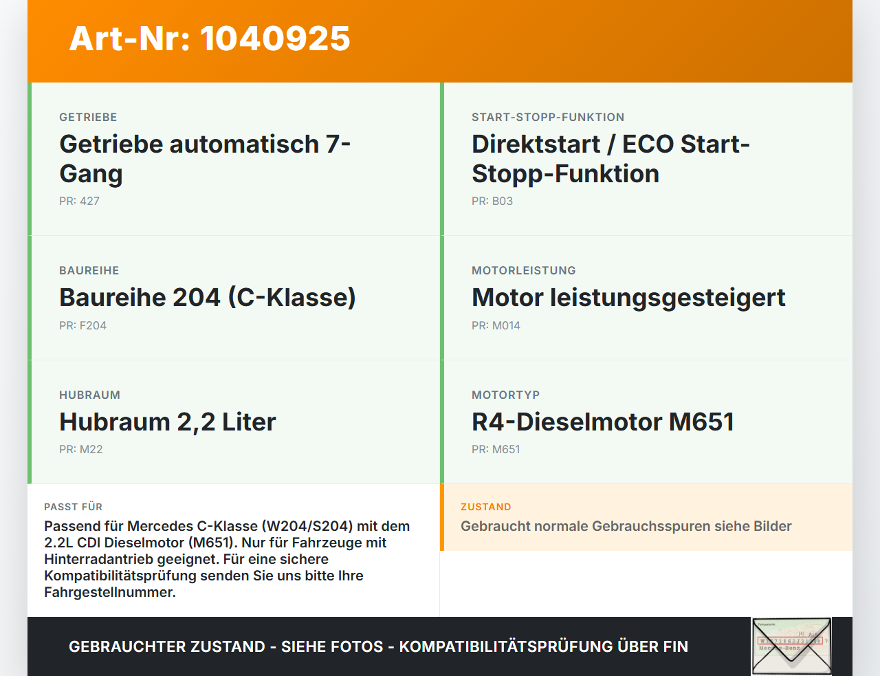 Mercedes W204 S204 C250 07-14 CDI 2,2 150KW 651911 Ölwanne Motorwanne Unterteil Mercedes W204 S204 C250 07-14... Vorschau 3