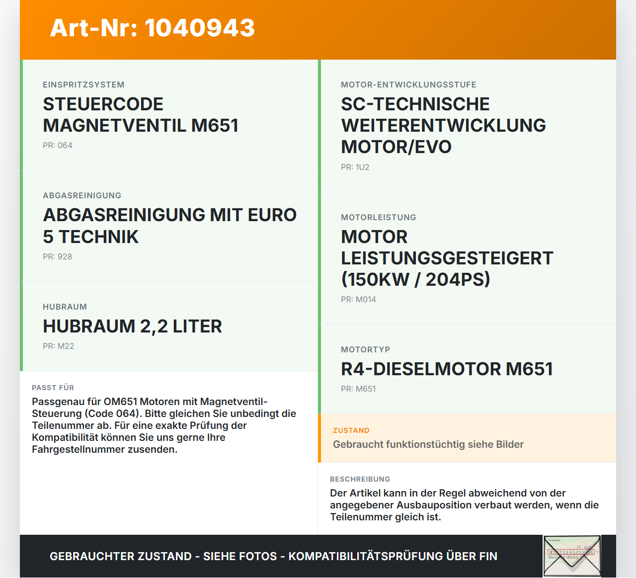 Mercedes W204 S204 C250 07-14 CDI 2,2 150KW Injektor Einspritzdüse Zyl.2 Mercedes W204 S204 C250 07-14 29.08.2013... Vorschau 3