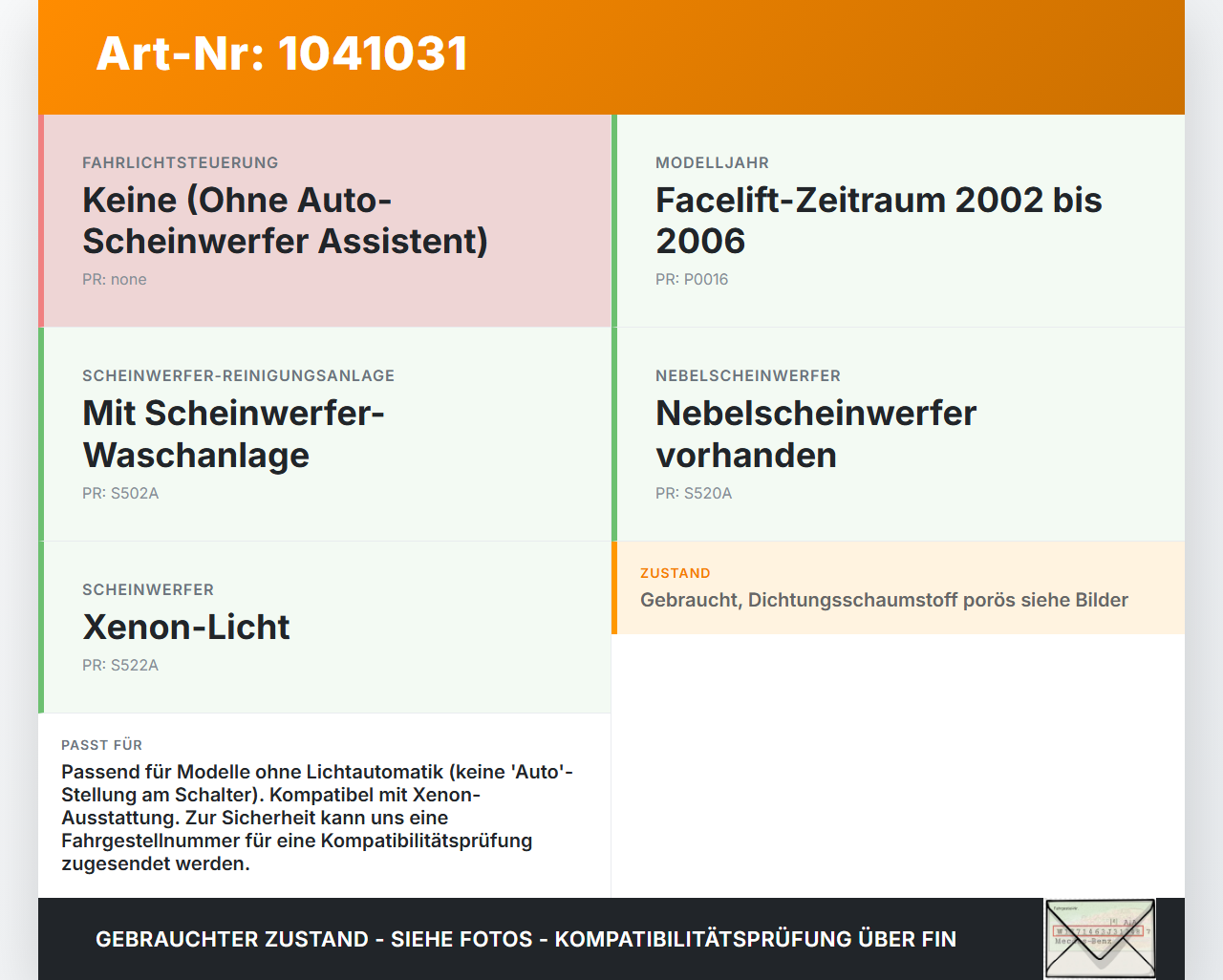 Land Range Rover III L322 02-06 Lichtschalter Schalter Land Range Rover III L322 02-06 02.08.2002 YUD000161PUY... Vorschau 3