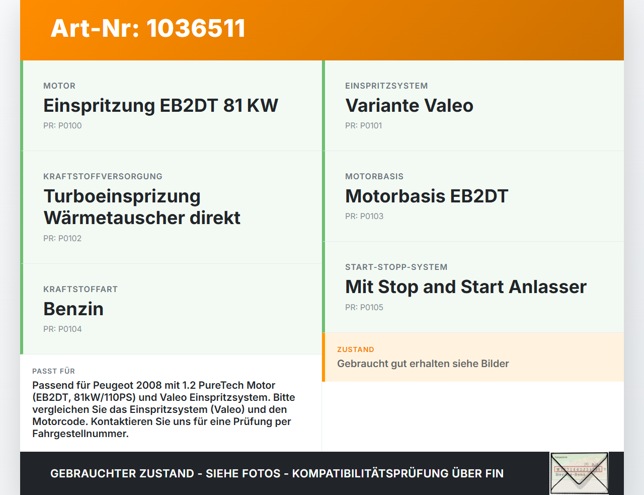 Peugeot 2008 CU 16-19 1,2 81KW Einspritzleiste Düsenstock für Einspritzanlage Peugeot 2008 CU 16-19 30.08.2017 gebraucht Vorschau 3