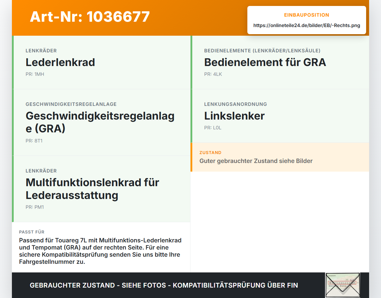 VW Touareg 7L 06-10 Lenkradschalter Multifunktionstasten Lenkrad Schalter Rechts VW Touareg 7L 06-10 18.05.2007... Vorschau 3