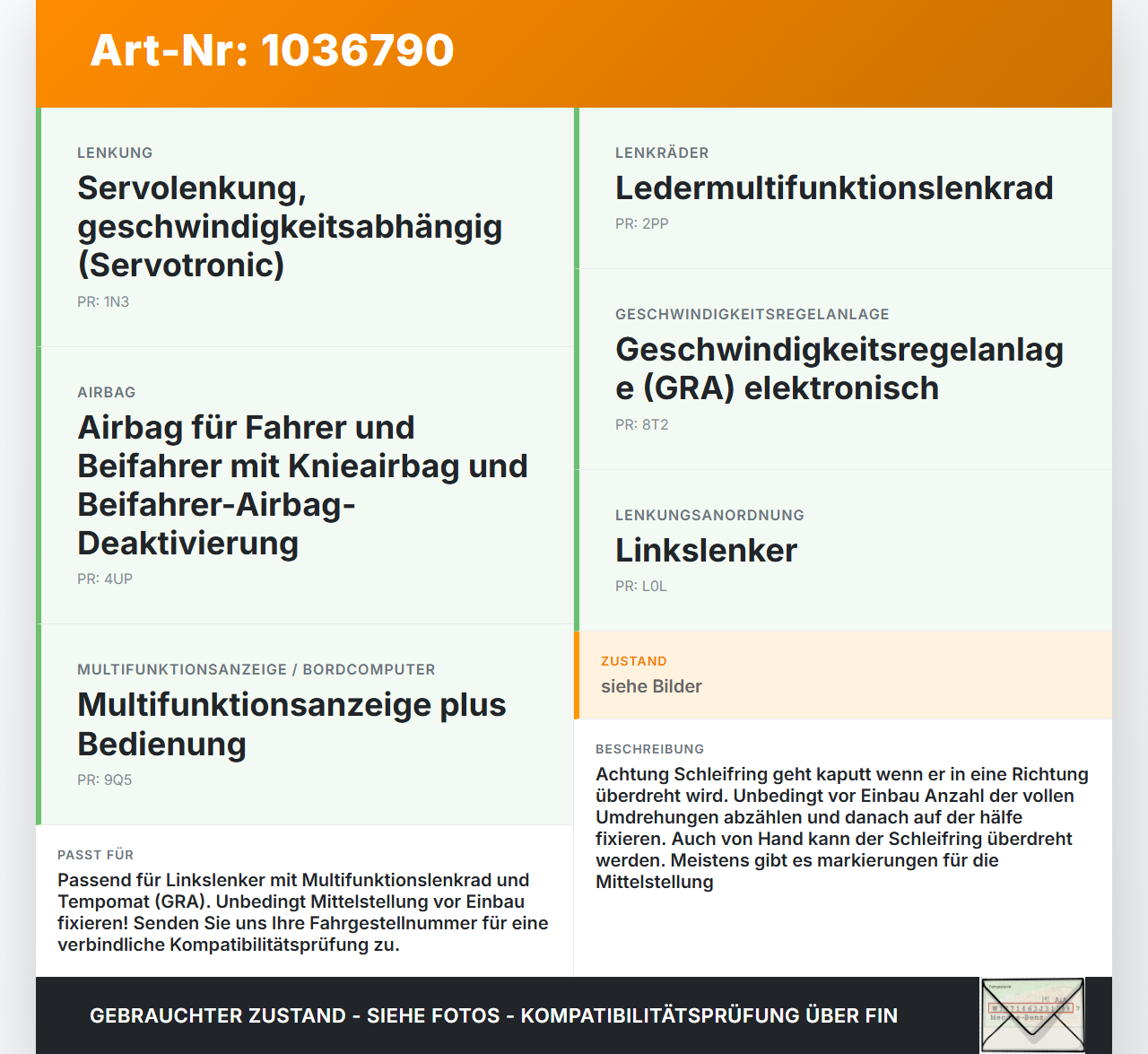 VW Golf VI 5K 08-12 Airbag Schleifring Wickelfeder VW Golf VI 5K 08-12 26.01.2012 5K0953549A 5K0953549E 10025148-04... Vorschau 3