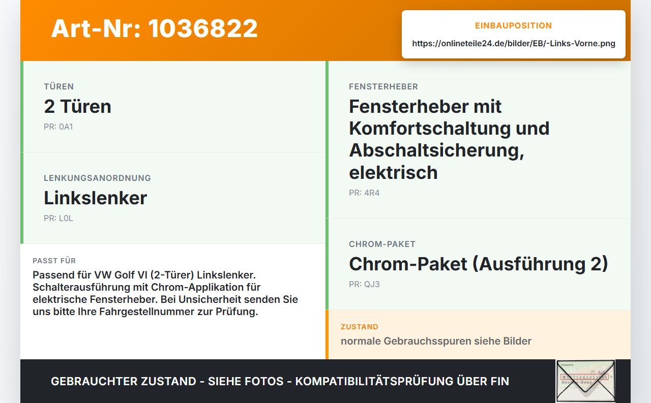 VW Golf VI 5K 08-12 Lim Fensterheberschalter Schalter Links Vorne VW Golf VI 5K 08-12 26.01.2012 5K3959857B... Vorschau 3