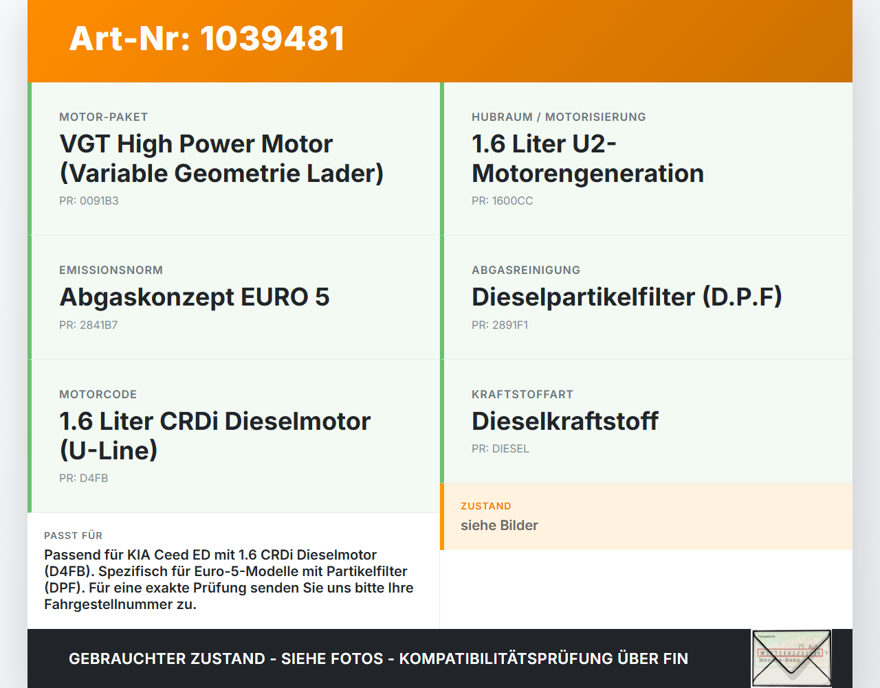 KIA Ceed ED 09-13 1,6 66KW D4FB Ölfiltergehäuse Gehäuse Halter für Ölfilter KIA Ceed ED 09-13 31.10.2011 263132A510... Vorschau 3