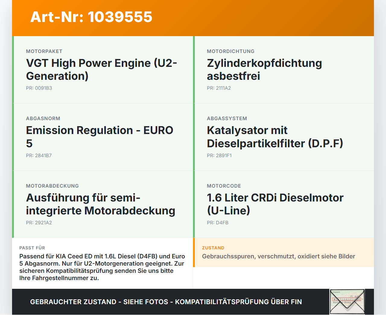 KIA Ceed ED 09-13 1,6 66KW D4FB Ventildeckel Zylinderkopfhaube KIA Ceed ED 09-13 31.10.2011 224102A330 gebraucht Vorschau 3