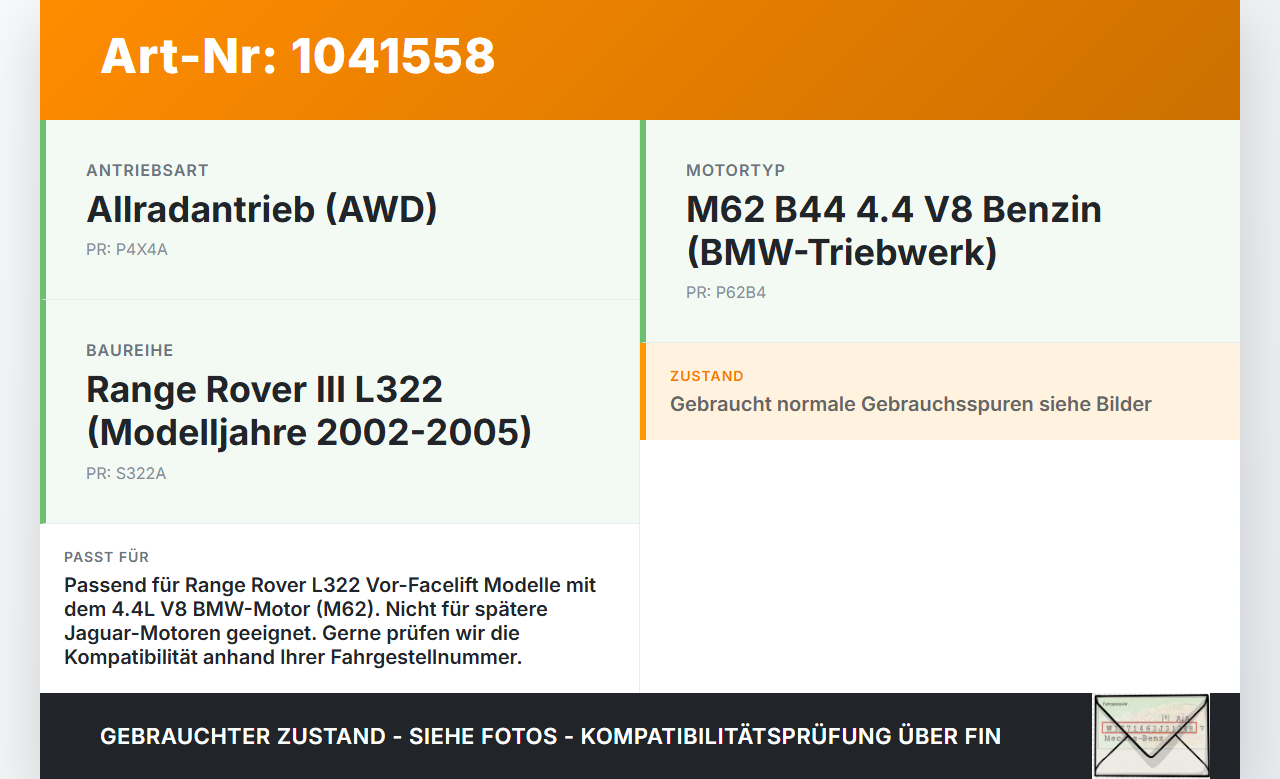 Land Range Rover III L322 02-06 4,4 210KW M62 B44 Ölfiltergehäuse Gehäuse Halter für Ölfilter Land Range Rover III... Vorschau 3