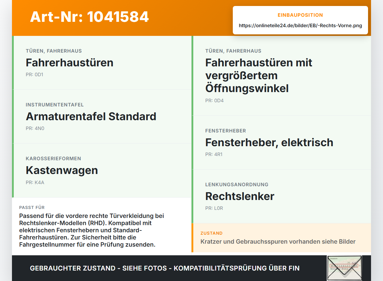 VW Crafter 2E 35 11-16 Kasten Ablagefach Blende für Türverkleidung Rechts Vorne VW Crafter 2E 35 11-16 07.10.2016... Vorschau 3