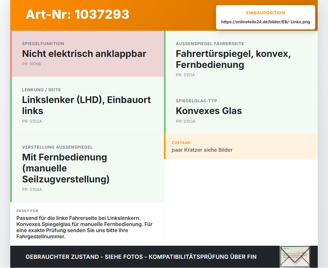 Ford Tourneo Connect 09-13 Spiegel Aussenspiegel nur Glas Links Ford Tourneo Connect 09-13 26.09.2012 CP6805000... Vorschau 3