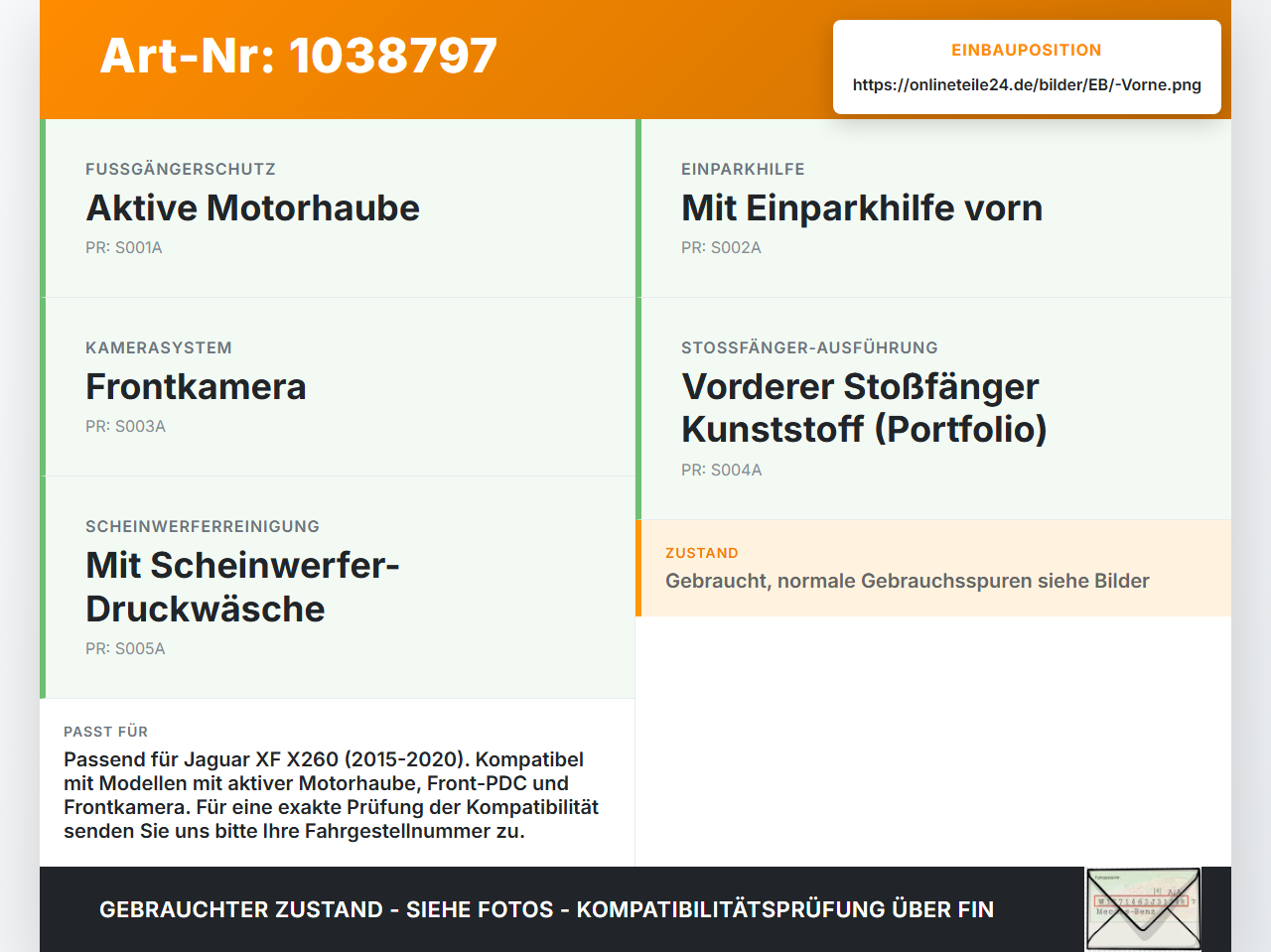 Jaguar XF X260 15-20 Stoßstangenträger Stoßfängerträger Querträger Vorne Jaguar XF X260 15-20 20.06.2017 T2H4138... Vorschau 3