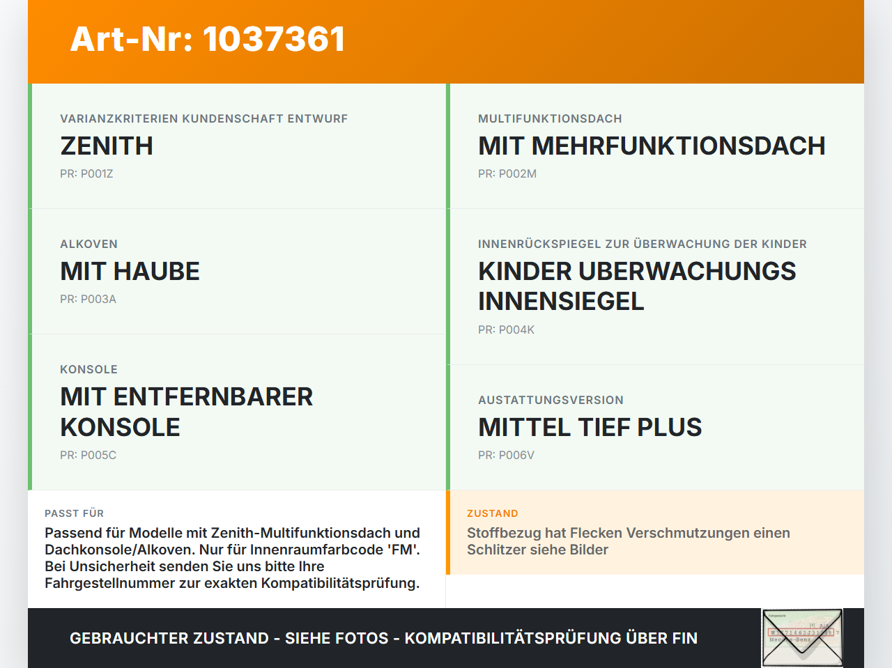 Peugeot Partner Tepee 08-12 Verkleidung für Himmel Dachkonsole Peugeot Partner Tepee 08-12 07.06.2011 42921801-02... Vorschau 3