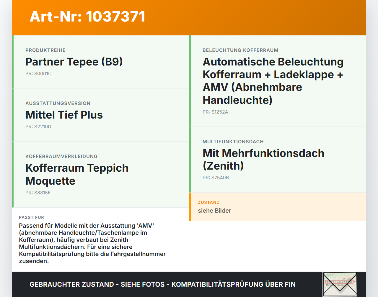 Peugeot Partner Tepee 08-12 HDI 1,6 82KW Adapter Steuerplatine Ladestation für Taschenlampe Peugeot Partner Tepee... Vorschau 3