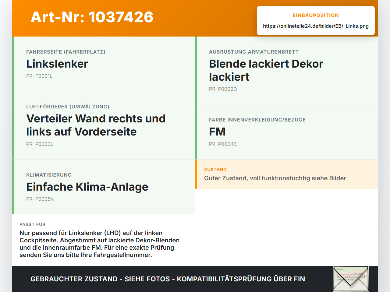 Peugeot Partner Tepee 08-12 HDI 1,6 82KW Luftdusche Luftausströmmer Links Peugeot Partner Tepee 08-12 07.06.2011... Vorschau 3