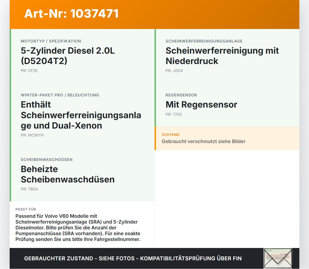 Volvo V60 D4 10-13 2,0d 120KW Xenon Waschwasserbehälter Wasserbehälter Wischwasserbehälter Volvo V60 D4 10-13... Vorschau 3
