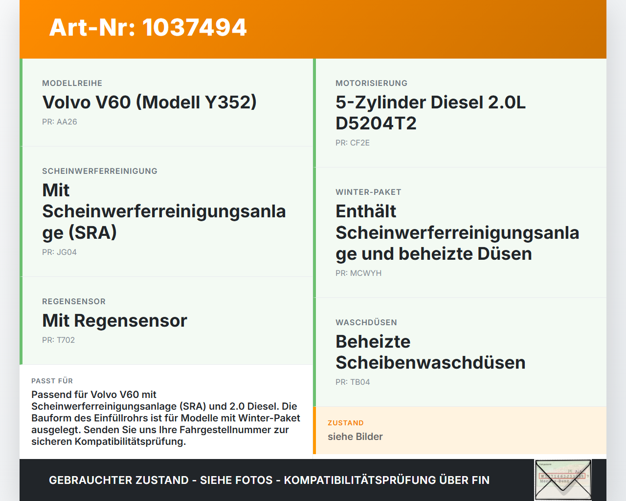 Volvo V60 D4 10-13 2,0d 120KW Xenon Waschwasserbehälter Einfüllstutzen Einfüllrohr Volvo V60 D4 10-13 24.03.2011... Vorschau 3