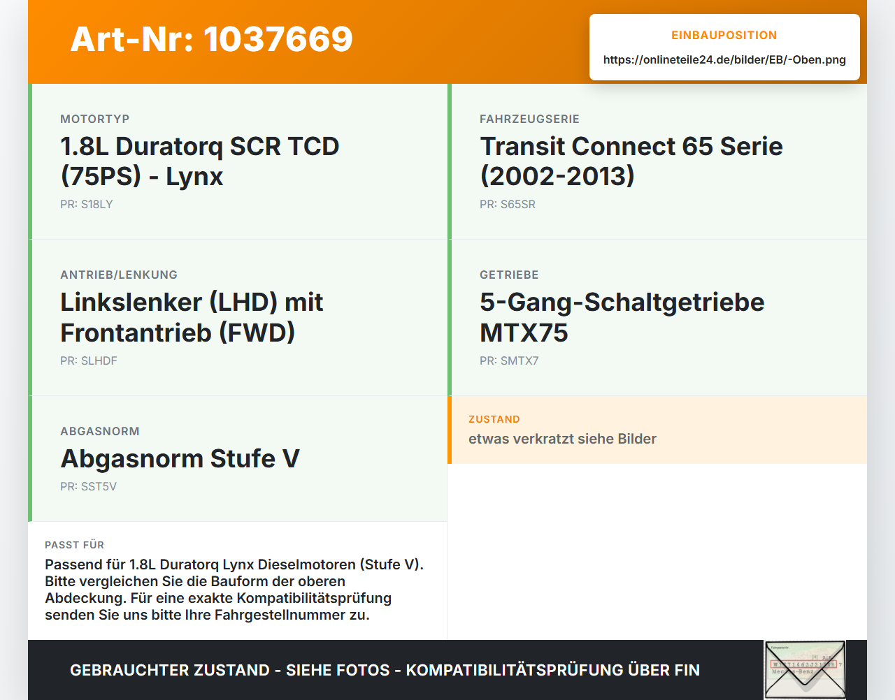 Ford Tourneo Connect 09-13 2,0d 75KW Zahnriemenabdeckung Verkleidung Abdeckung Oben Ford Tourneo Connect 09-13... Vorschau 3