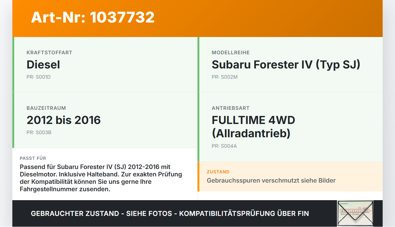 Subaru Forester IV SJ 12-16 Tankdeckel Tankverschluss Diesel mit Halteband Subaru Forester IV SJ 12-16 16.02.2015... Vorschau 3