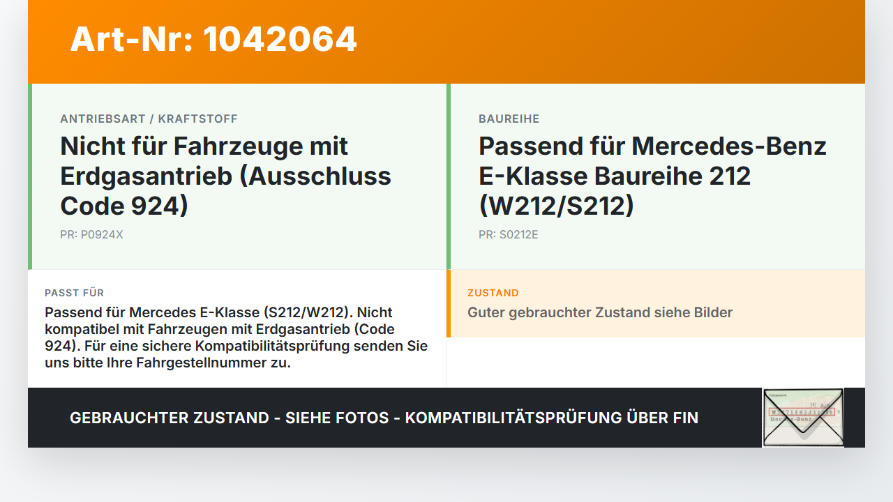 Mercedes S212 E350d 13-16 Abschleppöse Abschlepphaken Mercedes S212 E350d 13-16 18.02.2010 A2213150061 gebraucht Vorschau 3