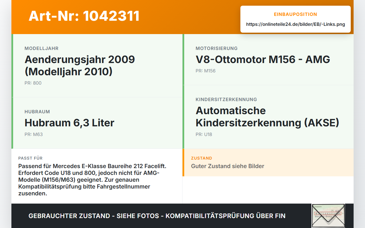 Mercedes S212 E350d 13-16 Warnblinkschalter Schalter Mercedes S212 E350d 13-16 18.02.2010 A2129051100 2129051100... Vorschau 3