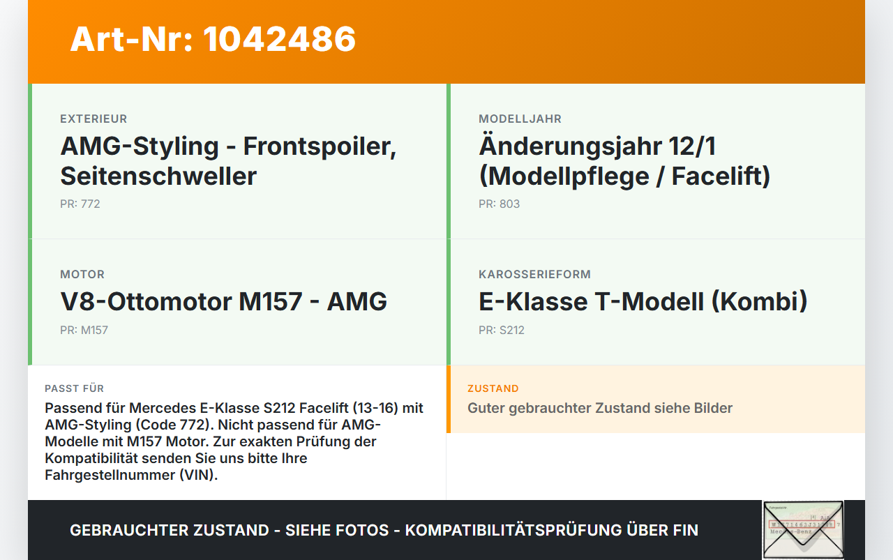 Mercedes S212 E350d 13-16 Lufteinlassgitter Stoßstange Stoßfänger 755 Mercedes S212 E350d 13-16 18.02.2010... Vorschau 3