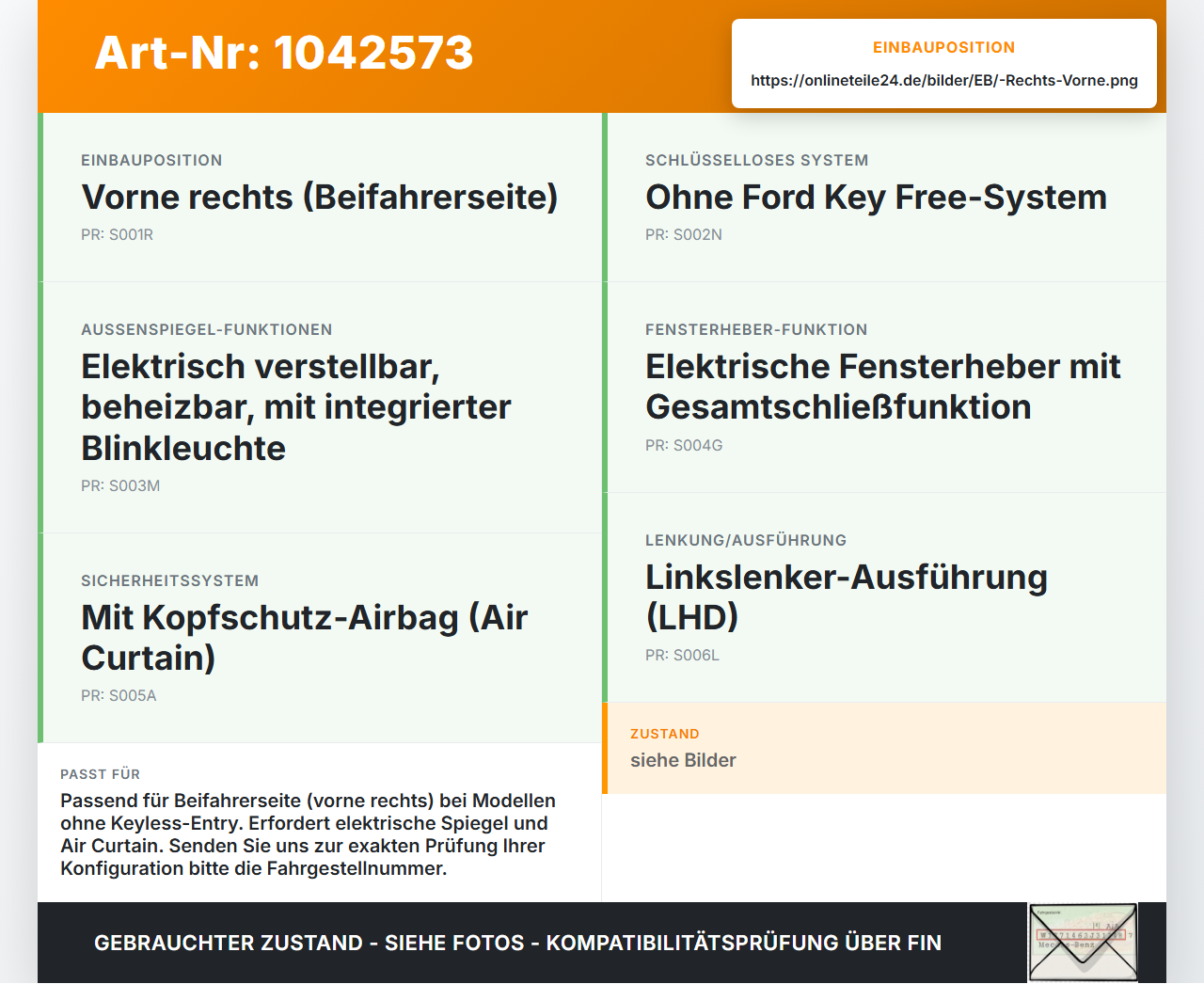 Ford B-Max JK 12-17 Kabelbaum für Tür und Fensterheber Rechts Vorne Ford B-Max JK 12-17 03.04.2014 AV1T-14A584-DBH... Vorschau 3