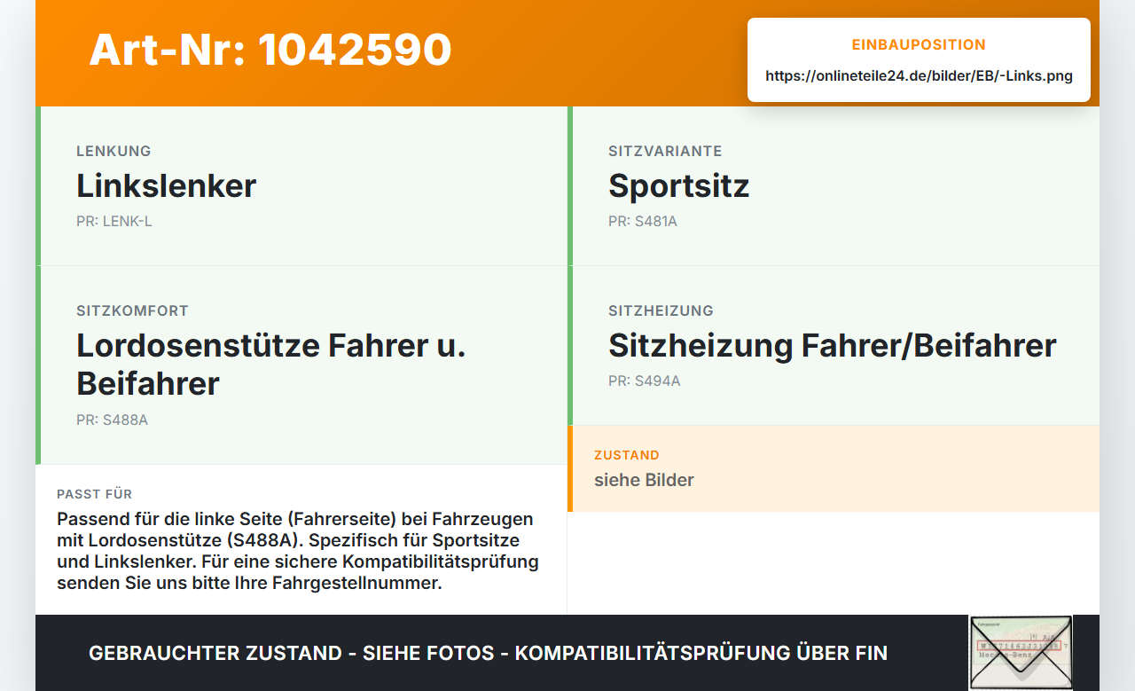 BMW E46 325i 02-06 Sitzverstellung Lordose Schalter Links BMW E46 325i 02-06 04.03.2003 61318352291 8352291... Vorschau 3