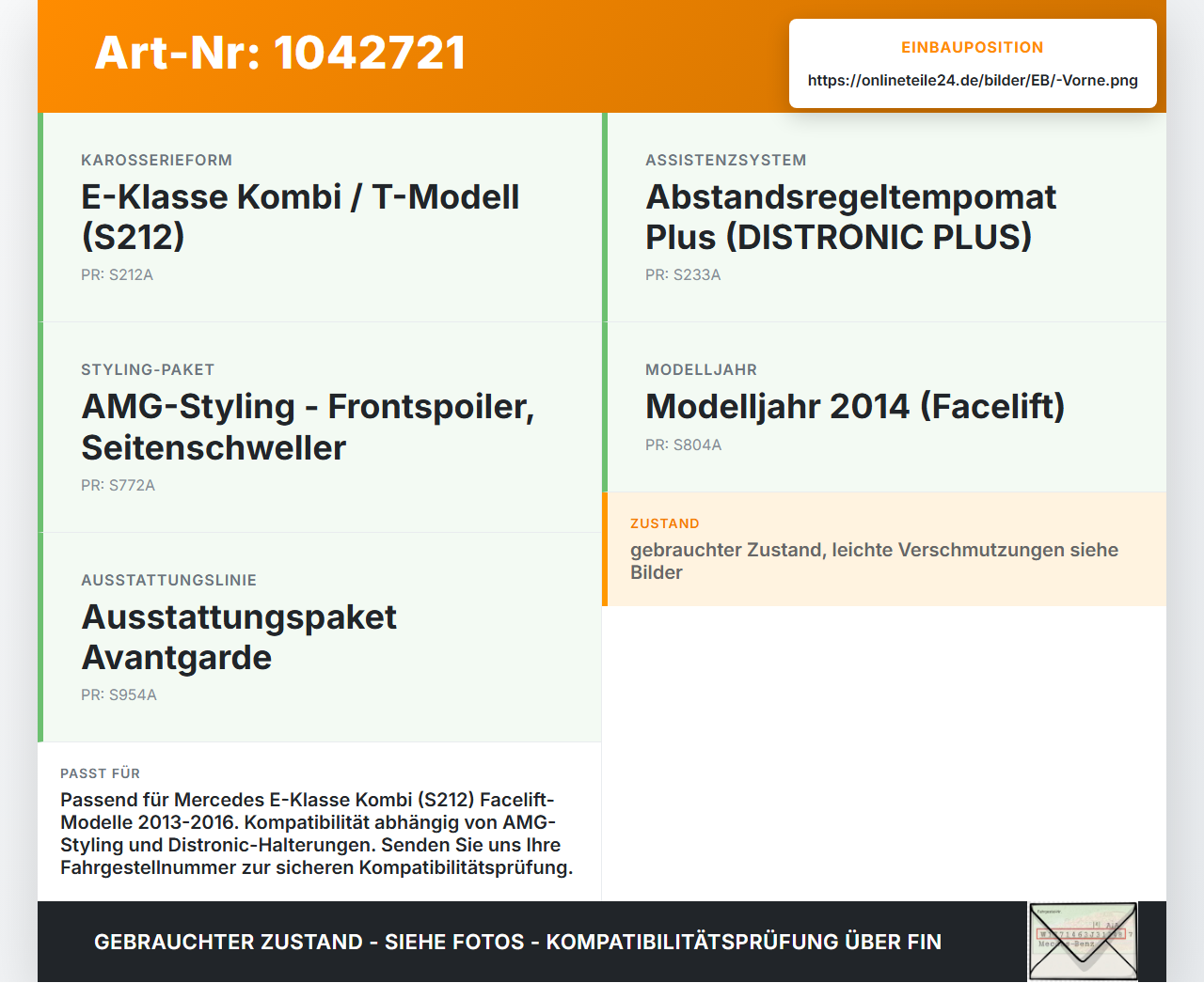 Mercedes S212 E350d 13-16 Stoßstangenträger Stoßfängerträger Querträger Vorne Mercedes S212 E350d 13-16 18.02.2010... Vorschau 3