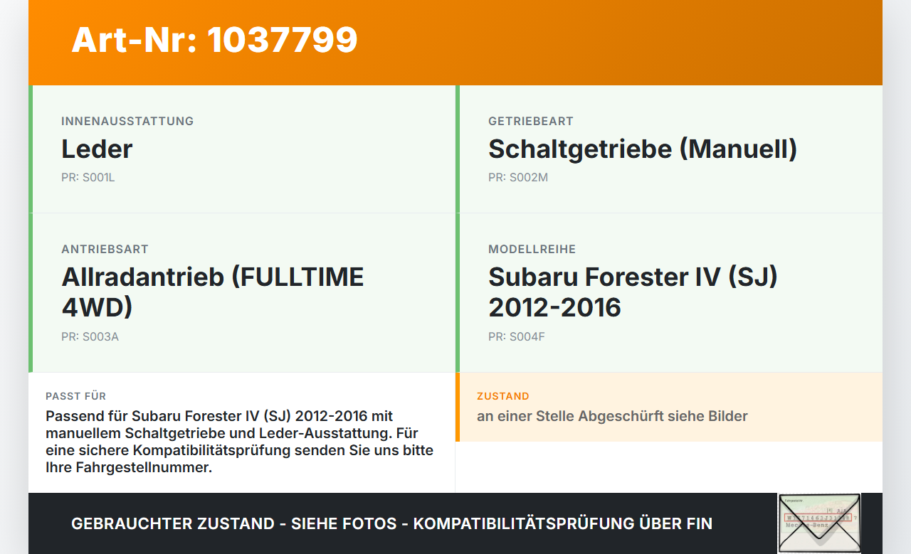 Subaru Forester IV SJ 12-16 Schaltsack Schaltmanschette Abdeckung Rahmen Subaru Forester IV SJ 12-16 16.02.2015... Vorschau 3