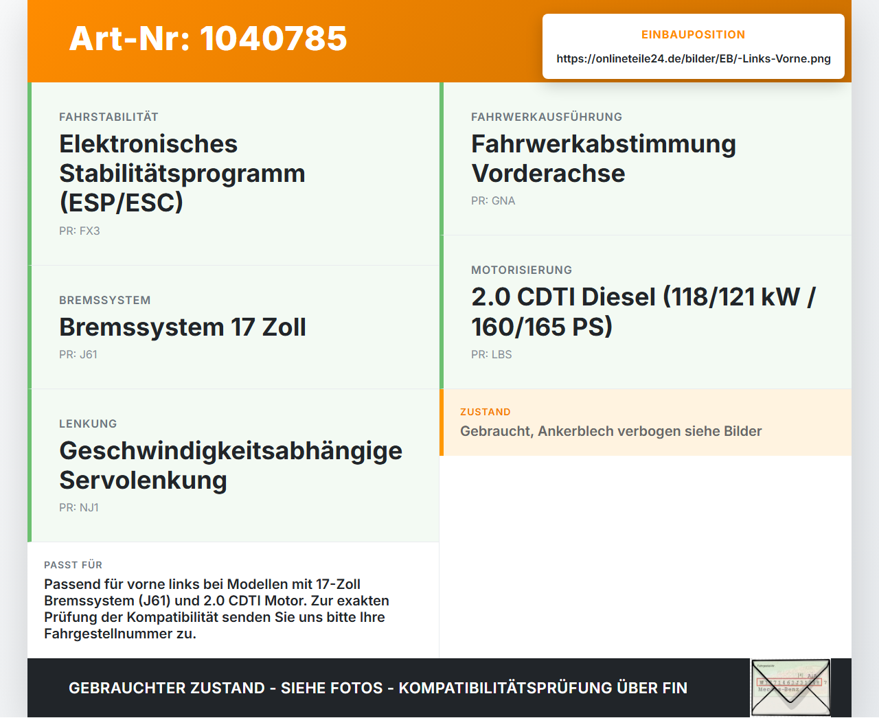 Opel Zafira C 11-16 CDTi 2,0 121KW Achsschenkel Radnabe Links Vorne Opel Zafira C 11-16 16.10.2014 13583479... Vorschau 3