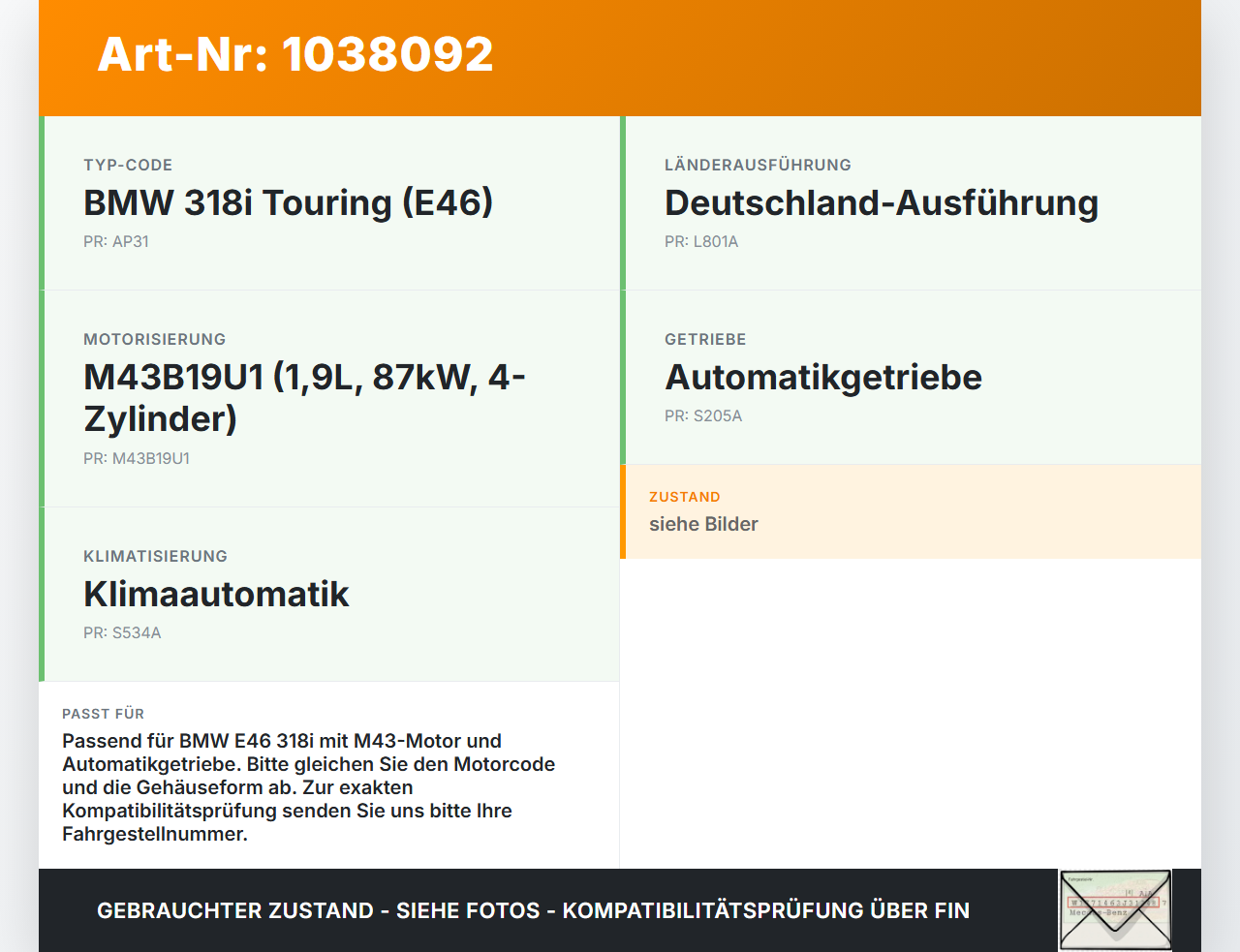 BMW 3er E46 99-01 1,9i 87KW M43B19U1 BMW E46 318i BJ99 1,9L 87KW Ansaugbrücke Entlüftungsgehäuse Flansch BMW 3er... Vorschau 3