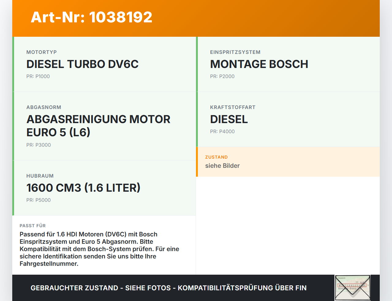 Peugeot Partner Tepee 08-12 HDI 1,6 82KW Railsensor Drucksensor Peugeot Partner Tepee 08-12 07.06.2011 3CRS0002... Vorschau 3