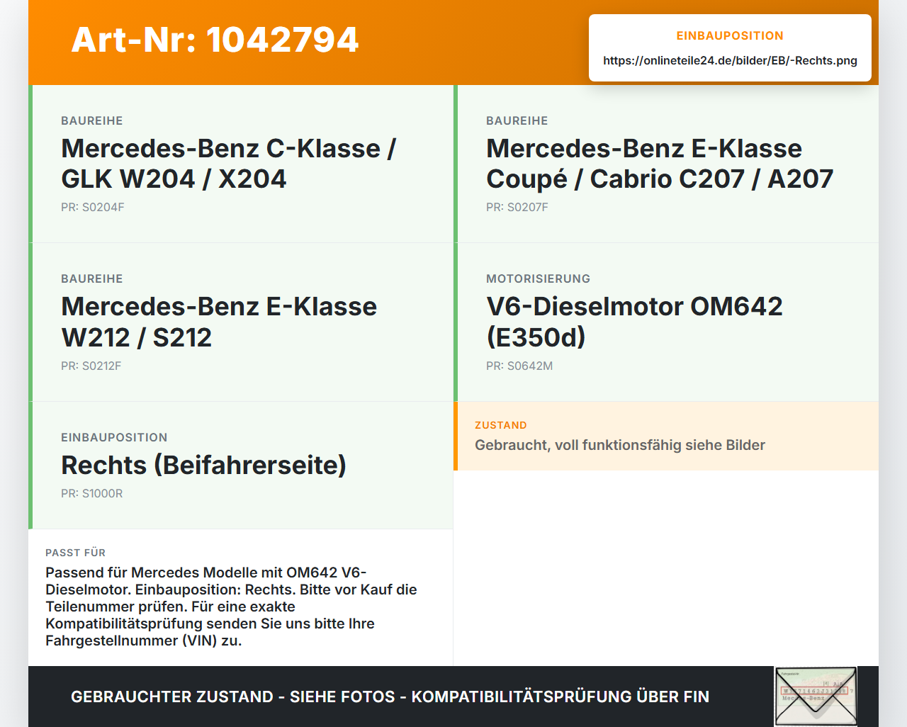 Mercedes S212 E350d 13-16 CDI 3,0 170KW 642850 Ansaugbrücke Ansaugkrümmer m. Drallklappen Rechts Mercedes S212... Vorschau 3