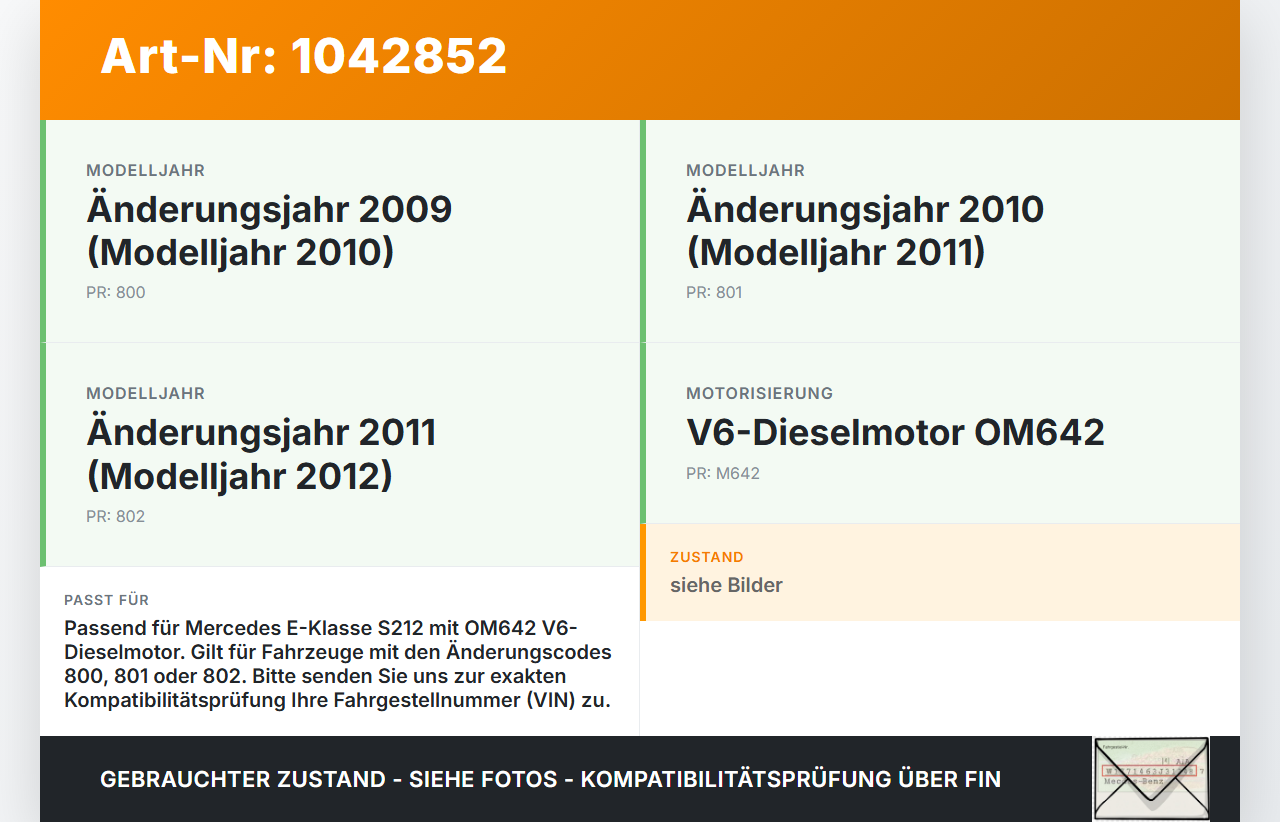 Mercedes S212 E350d 13-16 CDI 3,0 170KW Klimakompressor Klima Kompressor Mercedes S212 E350d 13-16 18.02.2010... Vorschau 3