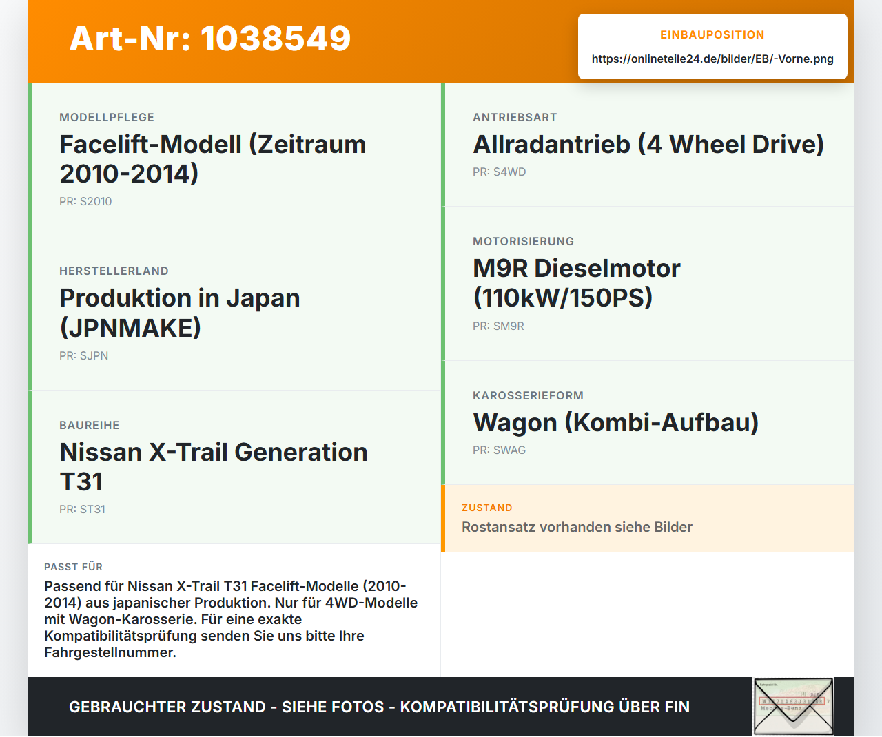 Nissan X-Trail T31 10-14 Stoßstangenträger Stoßfängerträger Querträger Vorne Nissan X-Trail T31 10-14 21.09.2011... Vorschau 3