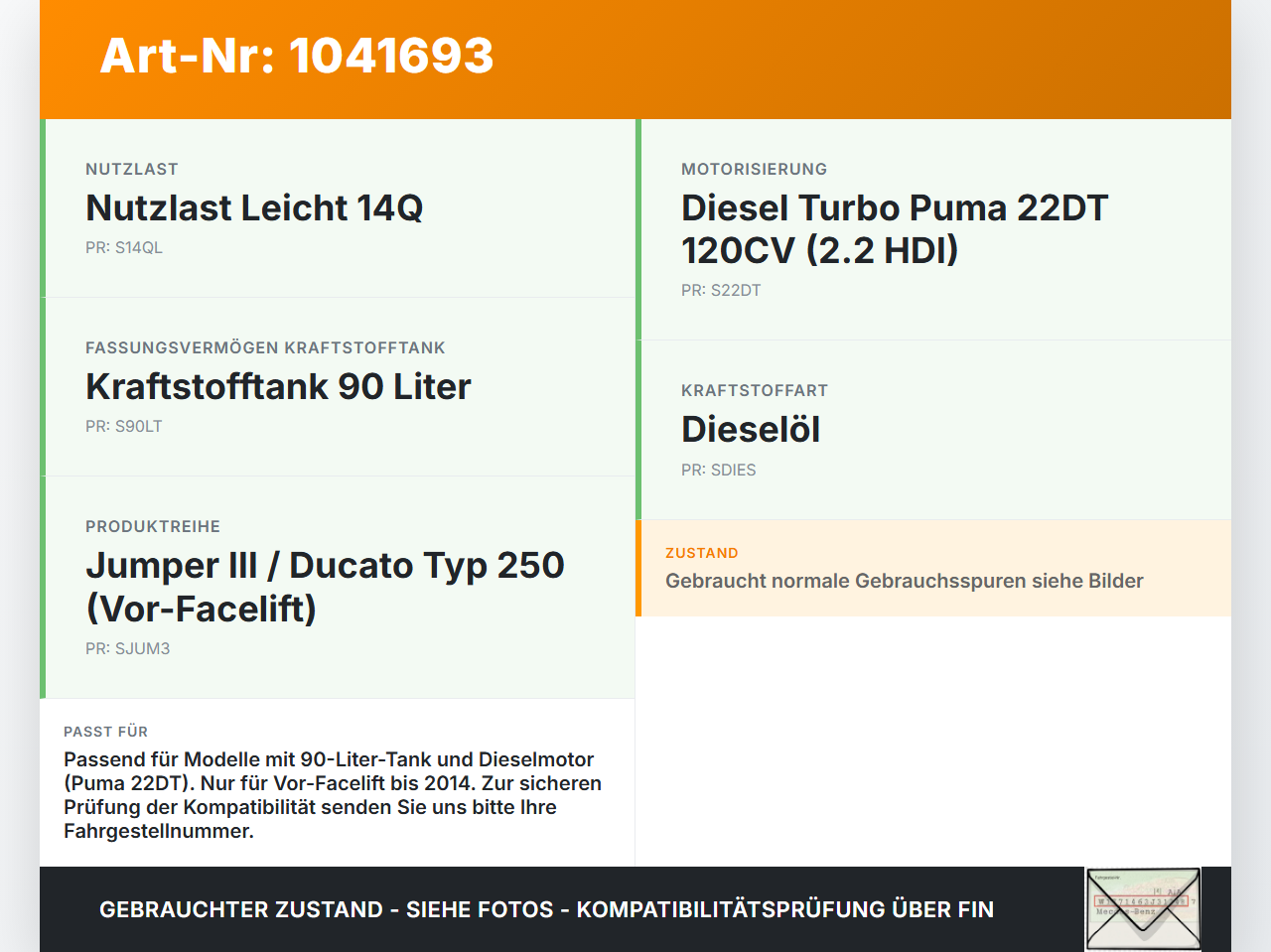 Jumper Ducato 250 06-14 HDI 2,2 88KW Tank Kraftstoffbehälter Kraftstofftank Jumper Ducato 250 06-14 20.04.2007... Vorschau 3