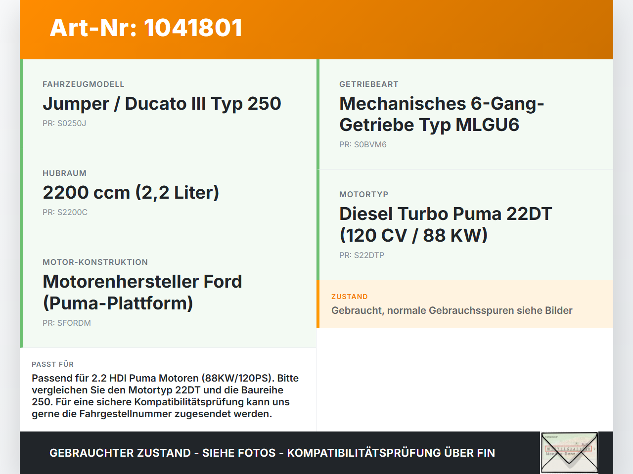 Jumper Ducato 250 06-14 HDI 2,2 88KW PUMA 22DT Ventildeckel Zylinderkopfhaube Jumper Ducato 250 06-14 20.04.2007... Vorschau 3