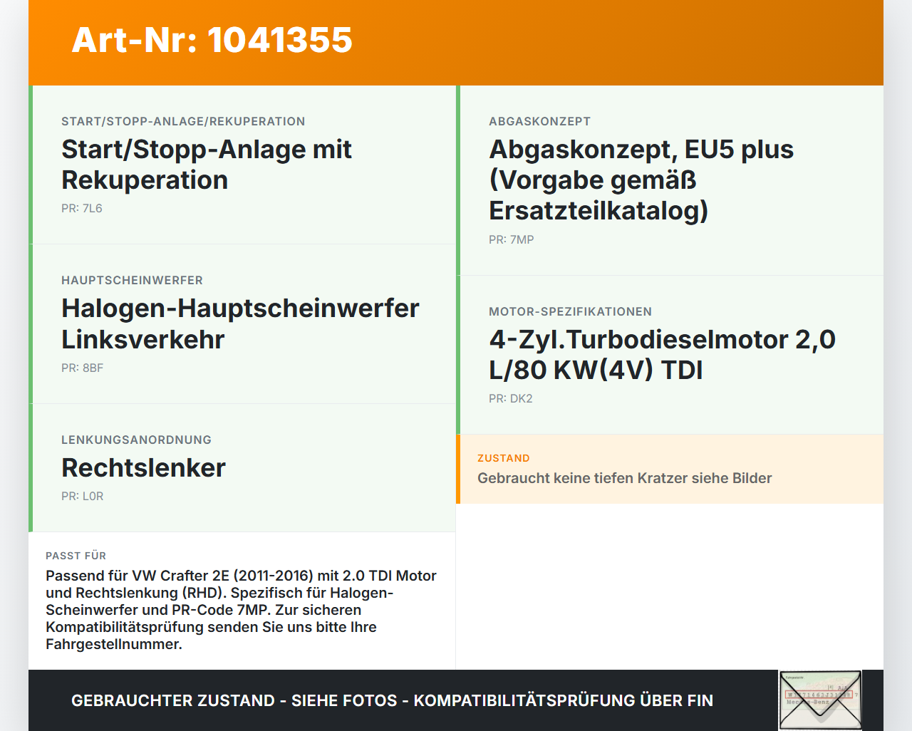VW Crafter 2E 35 11-16 TDI 2,0 80KW Schlossträger Frontmaske Träger VW Crafter 2E 35 11-16 07.10.2016 2E0805591A... Vorschau 3
